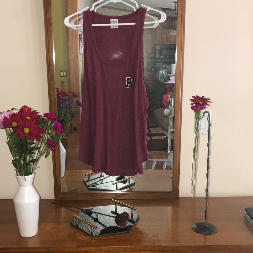 PINK Size Large Logo Tank
